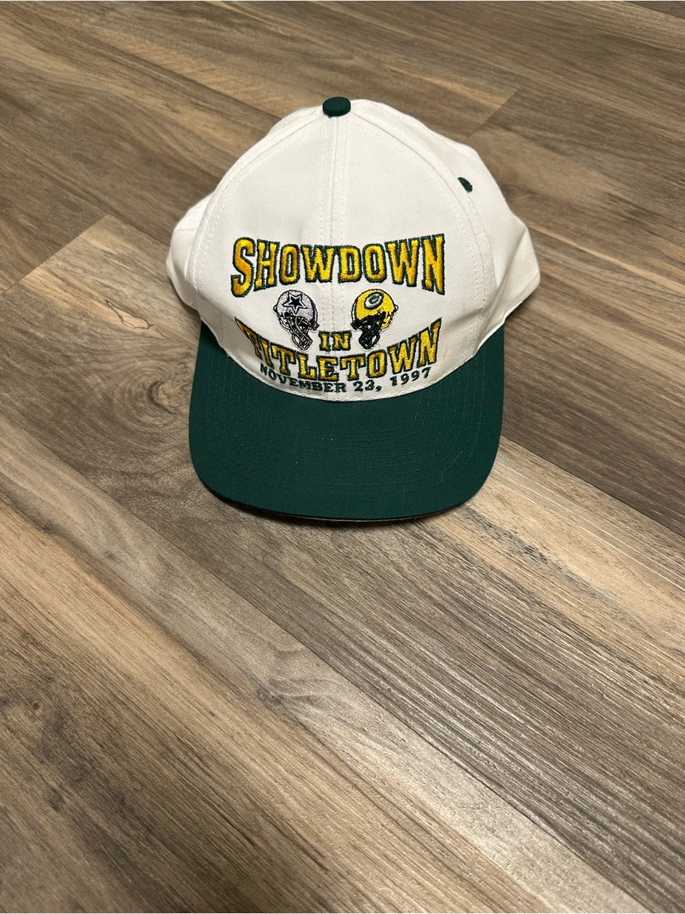 Vintage 90’s Logo 7 Showdown in Titletown Packers Cowboys SnapBack Hat